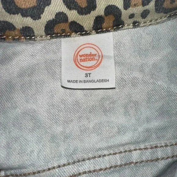 Girls Wonder Nation Jacket 3T Beige Brown Leopard Cheetah Print - Picture 5 of 10